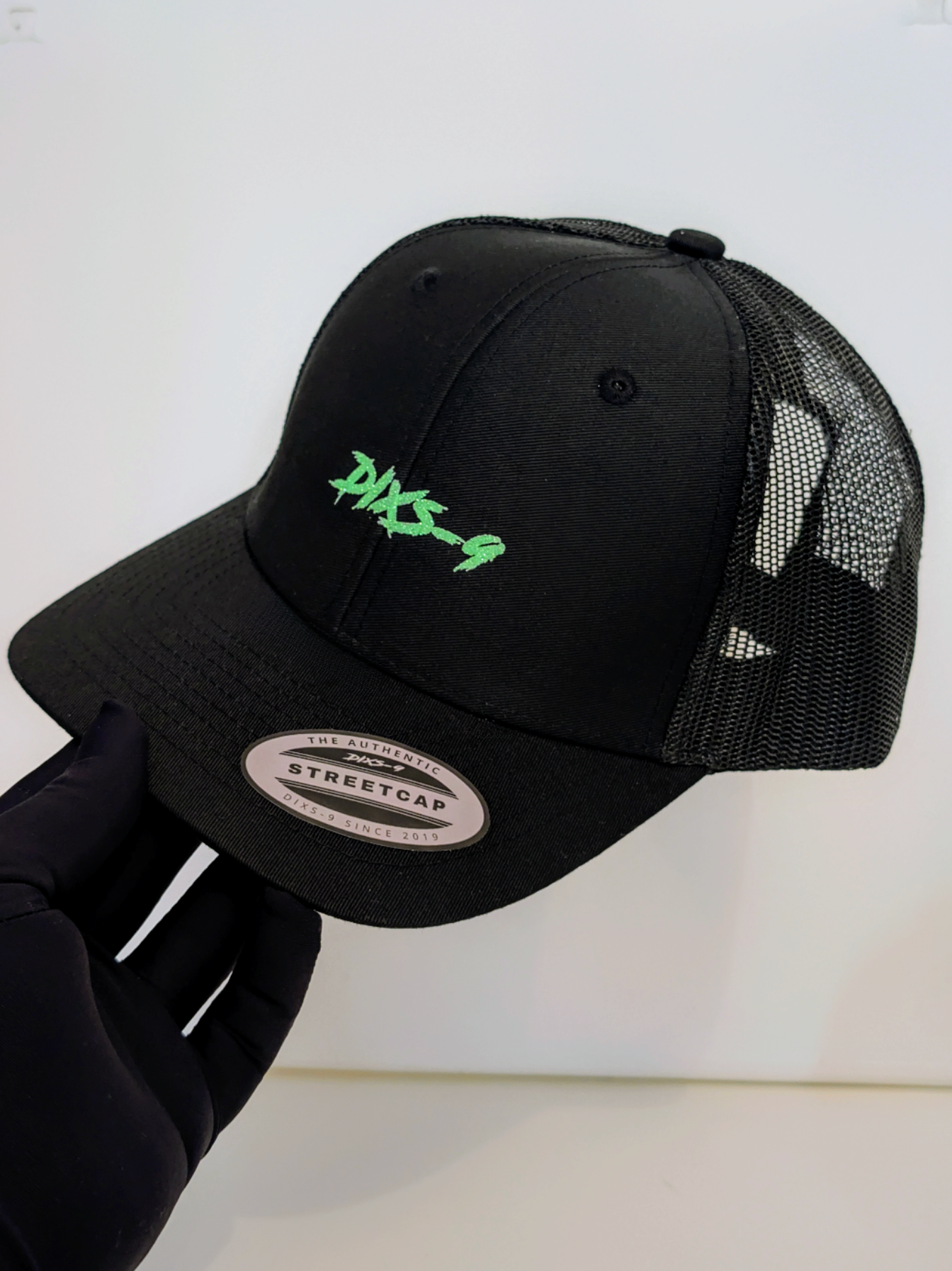 Dixs-9 Street Cap Black & Green Diamond